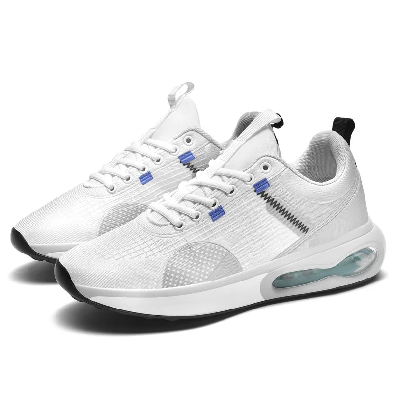 White Sneakers Men Reflectivemen Vulcanize Shoes Thick Bottom Men Platform Cushion Sneakers Outdoor Jogging Sports Shoes