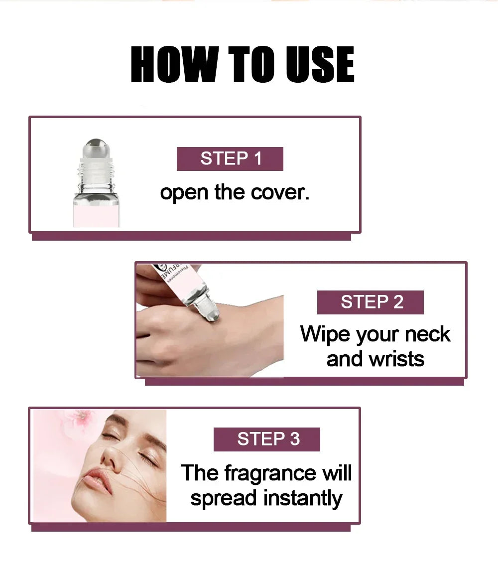 Long-lasting Pheromone Perfume Addictive Personal Pheromone Perfume Cologne Oil Fragrance for Women to Attract Men