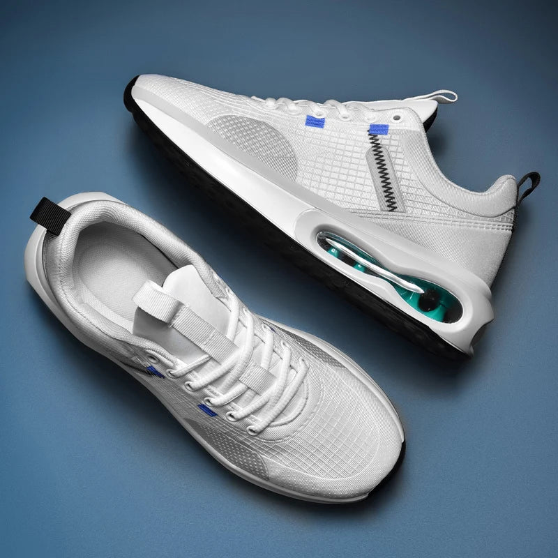 White Sneakers Men Reflectivemen Vulcanize Shoes Thick Bottom Men Platform Cushion Sneakers Outdoor Jogging Sports Shoes