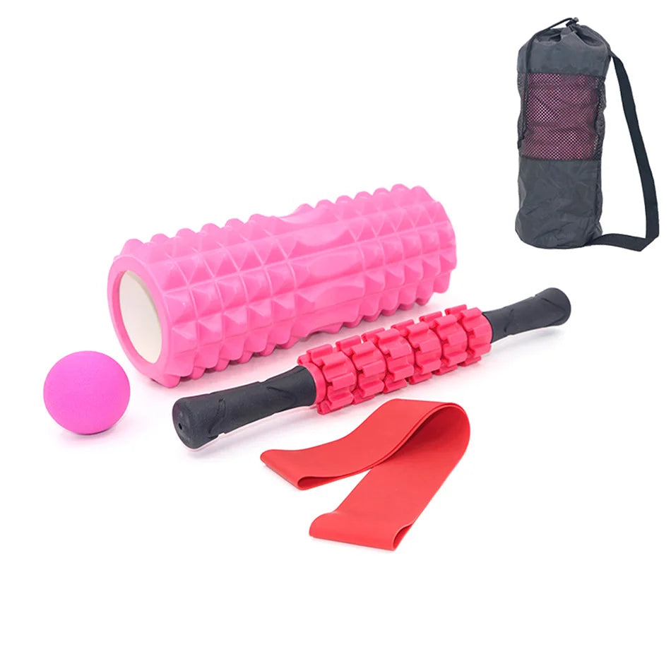 Yoga Column Fitness Equipment Pilates Foam Roller Massager Blocks Train Gym Grid Exercise Accessories Roller for Back Massage