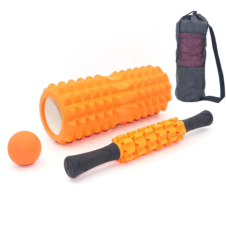 Yoga Column Fitness Equipment Pilates Foam Roller Massager Blocks Train Gym Grid Exercise Accessories Roller for Back Massage