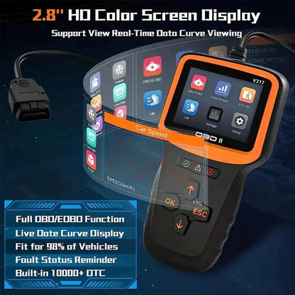 V317 Colour Screen OBD2 Diagnostic Tool Car Scanner Machine Automotive Code Reader Check Engine Fault