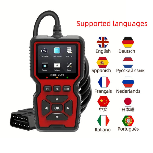 OBD2 Scanner Live Data Professional Mechanic OBDII Diagnostic Code Reader Tool for Check Engine Light Battery Voltage Testing