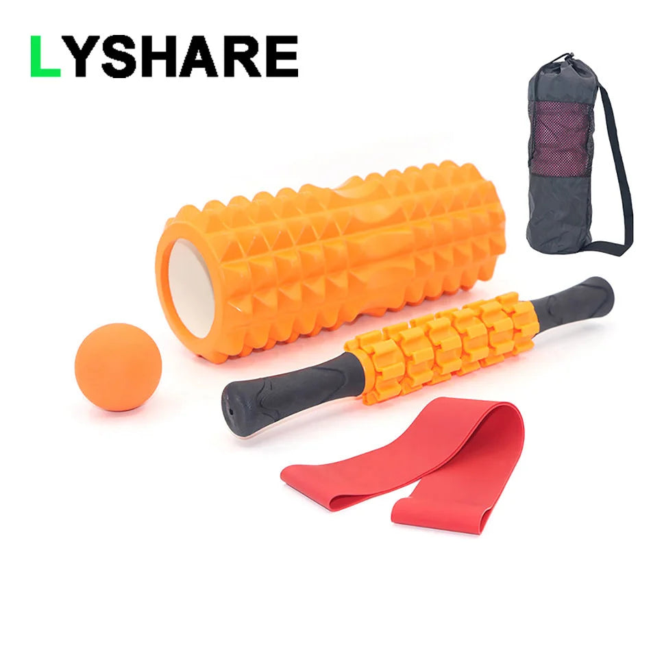 Yoga Column Fitness Equipment Pilates Foam Roller Massager Blocks Train Gym Grid Exercise Accessories Roller for Back Massage