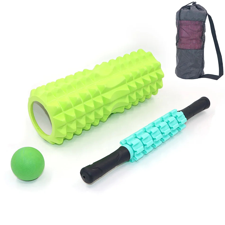 Yoga Column Fitness Equipment Pilates Foam Roller Massager Blocks Train Gym Grid Exercise Accessories Roller for Back Massage